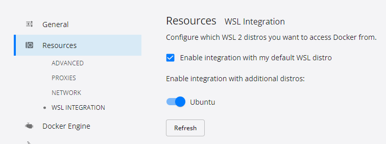 Docker Desktop WSL Integration